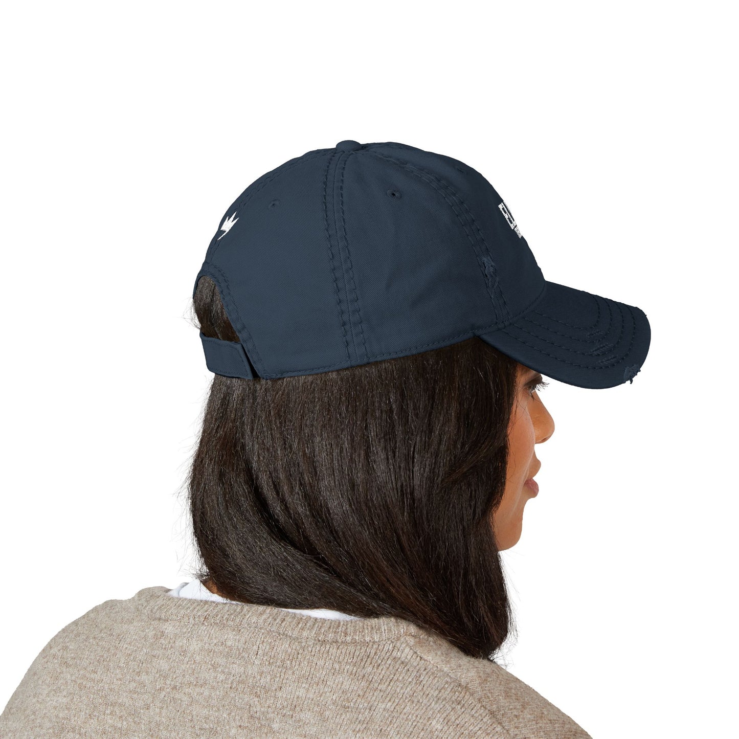Elite Threads Distressed Vintage Style Embroidery Cap