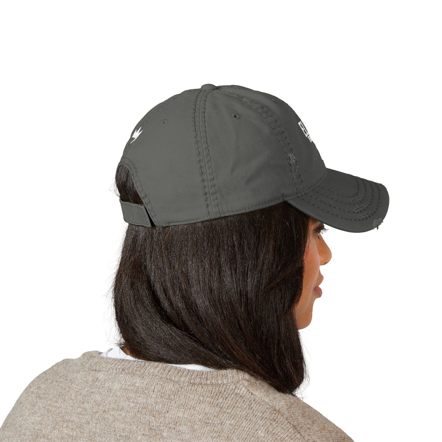 Elite Threads Distressed Vintage Style Embroidery Cap