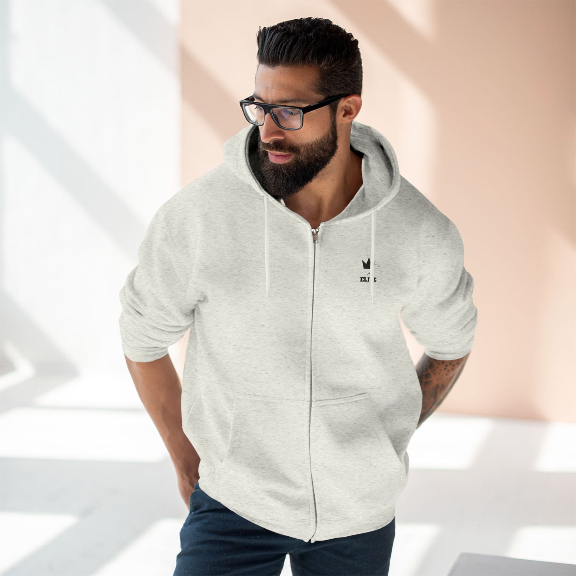 Elite Unisex Zip Hoodie - Cozy Athletic Wear for Everyday Comfort, Perfect for Gym, Casual Outfits, or Relaxing at Home. - Elite Threads